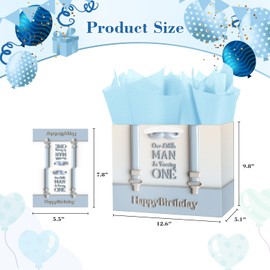 Linelglobal 1st Birthday Gift Bag with Wrapping Tissue for Baby Boy 12.6" Mr One