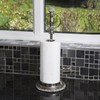 Freestanding Glitz Sparkle Silver Nickel Kitchen Roll Holder 42cm