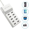 USB Charger Multiple, 10 Way USB Fast Charging Station Hub