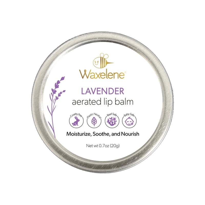 Waxelene Lavender Aerated Lip Balm Tin - 4 Piece
