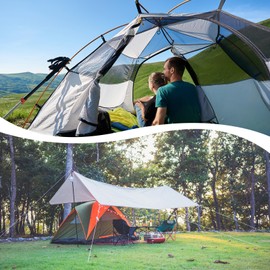 TIXIPEM 0.75IN Tent Pole Clips [20PCS] - C-Shaped Clamp Use for Camping & Awning Tent & Canopies Poles - [POM Plastic] Tent Pole Attachment Clips Webbing Strap Clamp