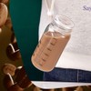EWEIGEER High Borosilicate Glass Cup With Lid,Graduated Drinking Bottle,Portable,Leak Proof,for
