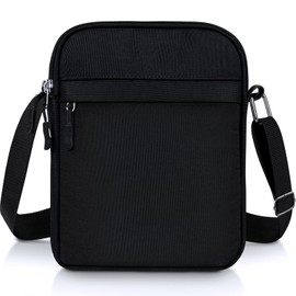 ENONEO Mens Shoulder Bag, Nylon Waterproof Messenger Bag Small Crossbody Phone Bag Casual Cross Body Shoulder Bag with Multi Pockets, Ideal for School Working Business Daily Use