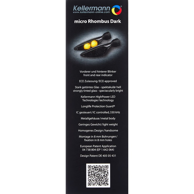 Kellermann 148.150 Micro Rhombus Dark Indicator FR/RL