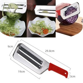 YGMXZL Cabbage Slicer, Set of 2 Hand Cutters Made of Stainless Steel, Multifunctional Shredder, Shredder, Sauerkraut Cutter, Carrot Grater