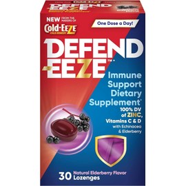 COLD-EEZE Defend-EEZE Immune Support Dietary Supplement Lozenges, 100% Daily Value of...