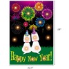 New Year Garden Flags,8 Warm Lighting Modes LED New Year