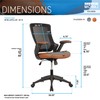 Height Adjustable Arms Mid-Back Mesh Task Office Chair, 25" W