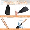 cobee 4PCS 12 Inch Silicone Cooking Spoon for Nonstick Cookwares,