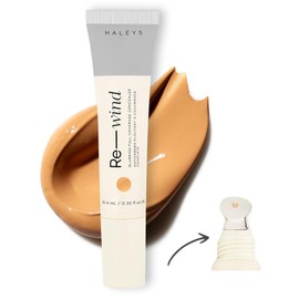 HALEYS Re-wind Blurring Full Coverage Concealer (Tan-Warm), Brighten, Reduce redness, dark circles and fine lines, Non-Caking, Longwear, Nourishes, Lightweight, Soft-Matte Finish, Vegan & Cruelty Free