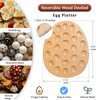 Lounsweer Reversible Wood Deviled Egg Platter and Charcuterie Board Thicken