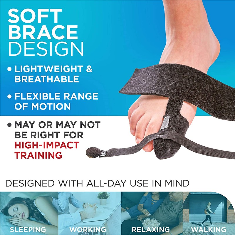 BraceAbility Turf Toe Brace - Soft Big Toe Taping Splint