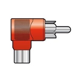 Skytronic Adaptor RCA plug to RCA socket, right angle, Black