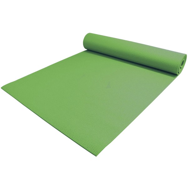 YogaAccessories 1/4" Thick High-Density Deluxe Non-Slip Exercise Pilates & Yoga Mat, Jasmine Green
