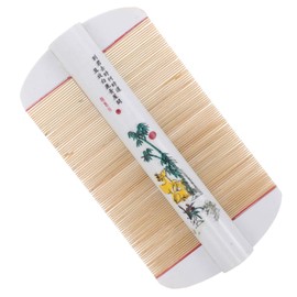 Ipetboom Double Sided Bamboo Hair Comb Fine Tooth Scalp Brush for Dandruff Removal Lightweight Compact Grooming Tool for Women for Everyday Use