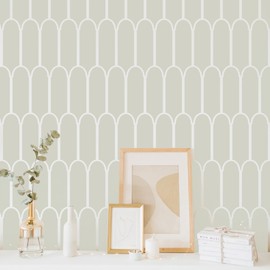 SHYJSHYJ 14 Inch (4 Pack) Boho Geometric Modern Design Stencils for Painting Large Pattern on Wall, Wood, Canvas, Crafts, Concrete Stencils for Patio, Reusable Wall Stencils for Painting Art Décor