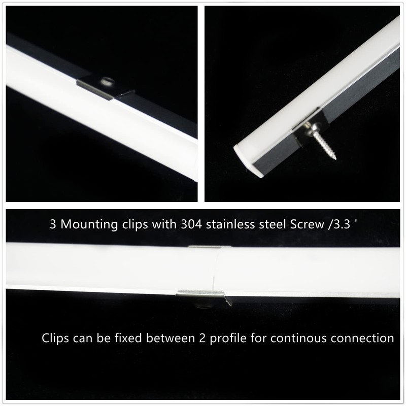 THMOOTHER 10-Pack 3.3FT 1Meter V Shape LED Strip Aluminum Channel