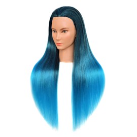 HairZtar 30" Synthetic Fiber Mannequin Head (Long and Thick) Hairdresser Training Head Manikin Cosmetology Head ZZZ-1SA92070