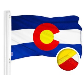 UD_G128 Combo Pack: American USA Flag 4x6 Ft & Colorado CO State Flag 4x6 Ft  Both ToughWeave Series Embroidered Polyester, Embr