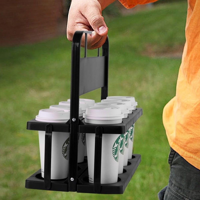 Reusable Drink Carrier with Handle for Doordash, Eats, Grubhub, Portable