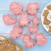 8 Mini Animal Cookie Cutters Set, 3D Raised Design Animal