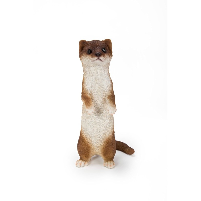 Hi-Line Gift Standing Least Weasel Garden Statue Small Lifelike Yard
