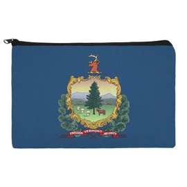 Vermont State Flag Makeup Cosmetic Bag Organizer Pouch