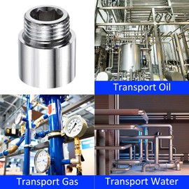 M METERXITY Nickel Plated Brass Male to Female Nipple Pipe Fitting Extension, 2 Pack Apply to Outdoor/Faucet/Industrial (G1/2 Thread, 30mm Length)