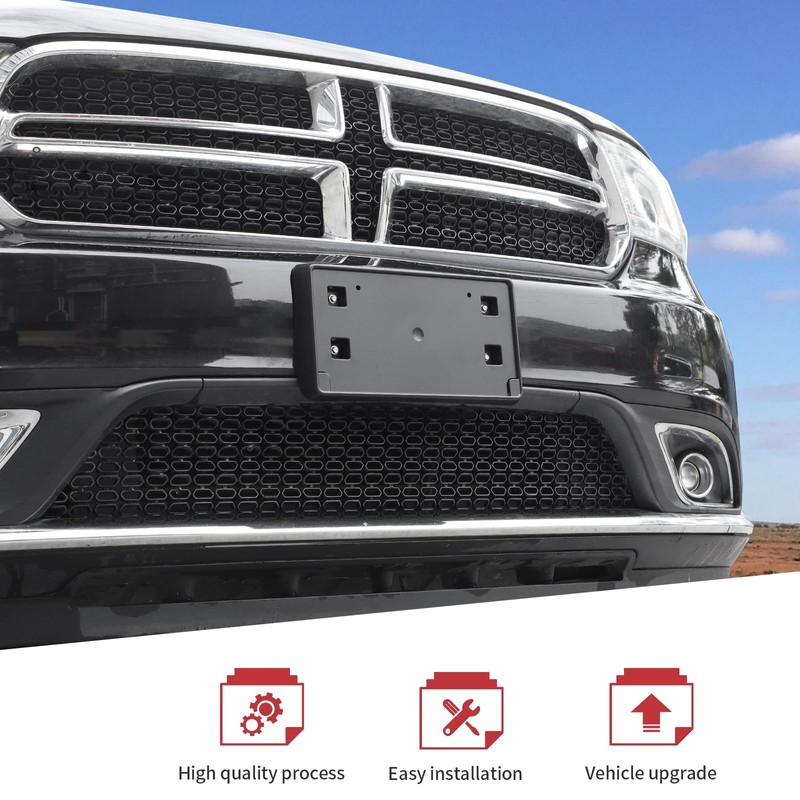 JeCar Front License Plate Frame Bracket Fit for 2014-2020 Dodge