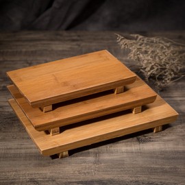 THY COLLECTIBLES Sashimi Sushi Bamboo Serving Geta Plate - Japanese Style Tableware Bamboo Sushi Board Cutting Tray (L8.2" x W4.7")