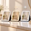 LED Dimmable Makeup Mirror with 3 Color Light Modes, Adjustable