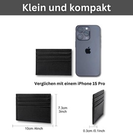 FOMAX Genuine Leather Card Holder, Elegant Design with Clear Arrangement, coffee, Classic