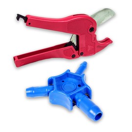 Set Multi Calibrator and Pipe Shears for Plastic and Aluminium Composite Pipes 16, 20, 25, 26 mm