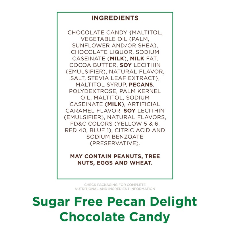 RUSSELL STOVER Sugar Free Pecan Delight Chocolate Candy, 4.7 oz.