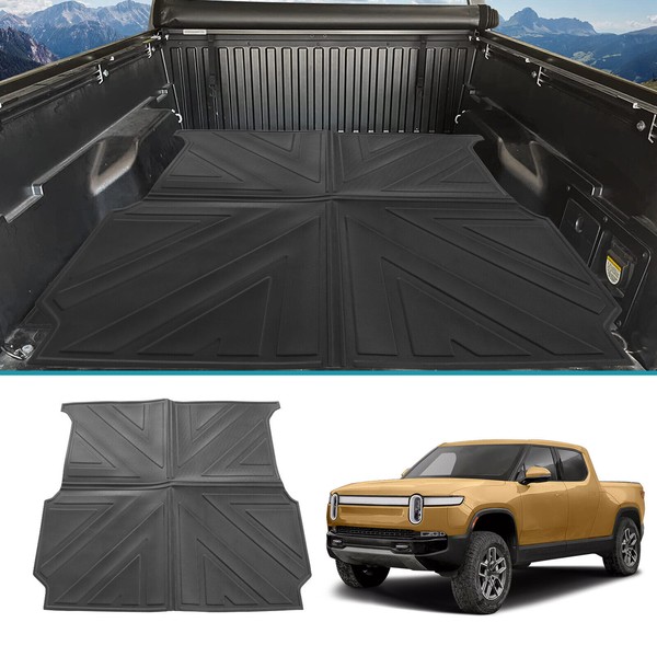 Truck Bed Floor Mat Cargo Liner For 2022-2024 Rivian R1T