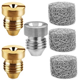 3 Pack 1.1 mm Foam Cannon Orifice Nozzle Tips + 3 Pcs Foam Maker, 3000 PSI, Universal Thread Nozzle and Mesh Filter Thicker Foam for Snow Foam Lance Pressure Washer, 2 Colors