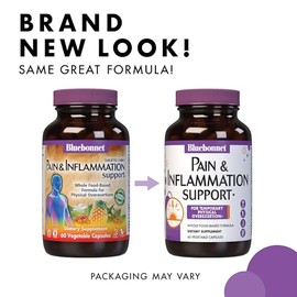 Bluebonnet Nutrition Pain & Inflammation Support, for Temporary Physical Overexertion*, Non-GMO, Vegan, Kosher Certified, Gluten-Free, Soy-Free, Dairy-Free, 30 Vegetable Capsules, 30 Servings