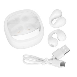 Language Translator Earbuds 144 Languages Bluetooth 5.3 Noise Reduction Wireless Translator Device with Digital Display White