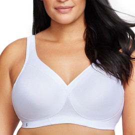 Glamorise Women's Full Figure MagicLift Seamless Wirefree Sports Bra 1006, White, 16C