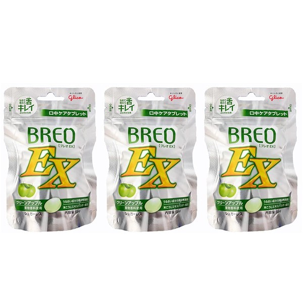 Glico Breo EX BREO EX 2.3 oz (66 g) Oral Care Tablet Dental Exclusive (Green Apple)