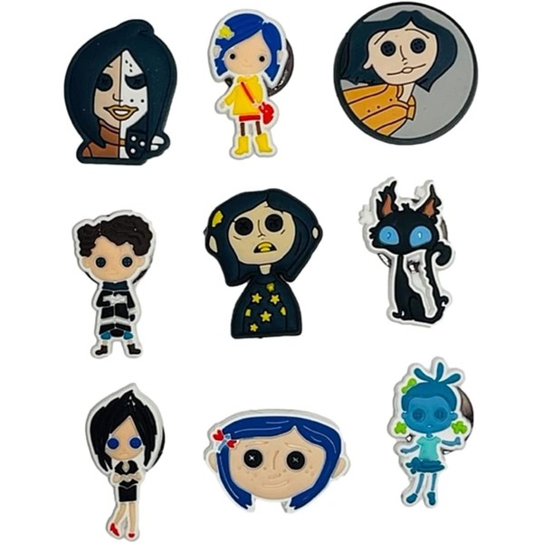 Cora Line Themed Set of 9 Fridge PVC 1" Tall