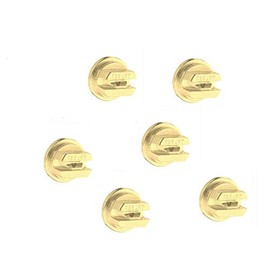 Pack of 6 - TeeJet Brass Flat Fan Spray Tips 80° Rated 0.80 GPM @ 40 PSI Farmer Bob's Parts TP8008