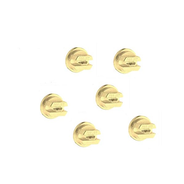 Pack of 6 - TeeJet Brass Flat Fan Spray Tips