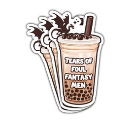 3Pcs Tears of Foul Fantasy Men Holographic Sticker, Tears of Foul Fantasy Men Bumper Sticker, Dragon Book Lover Sticker, Bookish Stickers Decals- Sticker for Laptop Water Bottle Car Phone Hard Hat 3"