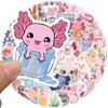 Axolotl Sea Creatures Vinyl Decal Stickers - Set of 50