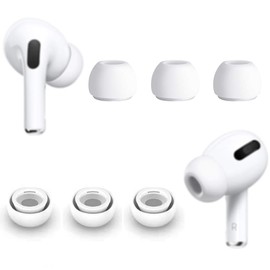 ALXCD 3 Pairs Ear Tips Replacement for AirPods Pro Headphones, Silicon Earbud Tips Eargel Replacement, for AirPods Pro [White Medium Size]