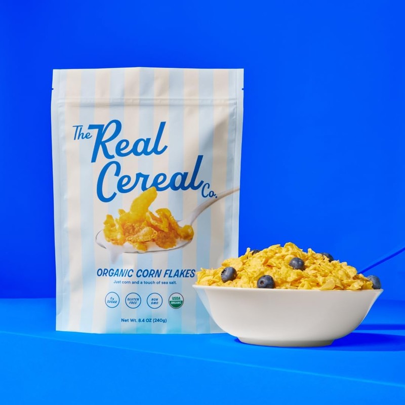 The Real Cereal Company, Organic Corn Flakes Cereal 3-Pack, Zero
