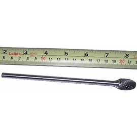 Canadian Tool and Supply 1/2-Inch x 7/8-Inch Extra Long Reach Oval Shape Carbide Bur Double Cut 1/4-Inch Shaft L6 (SE-5DL)
