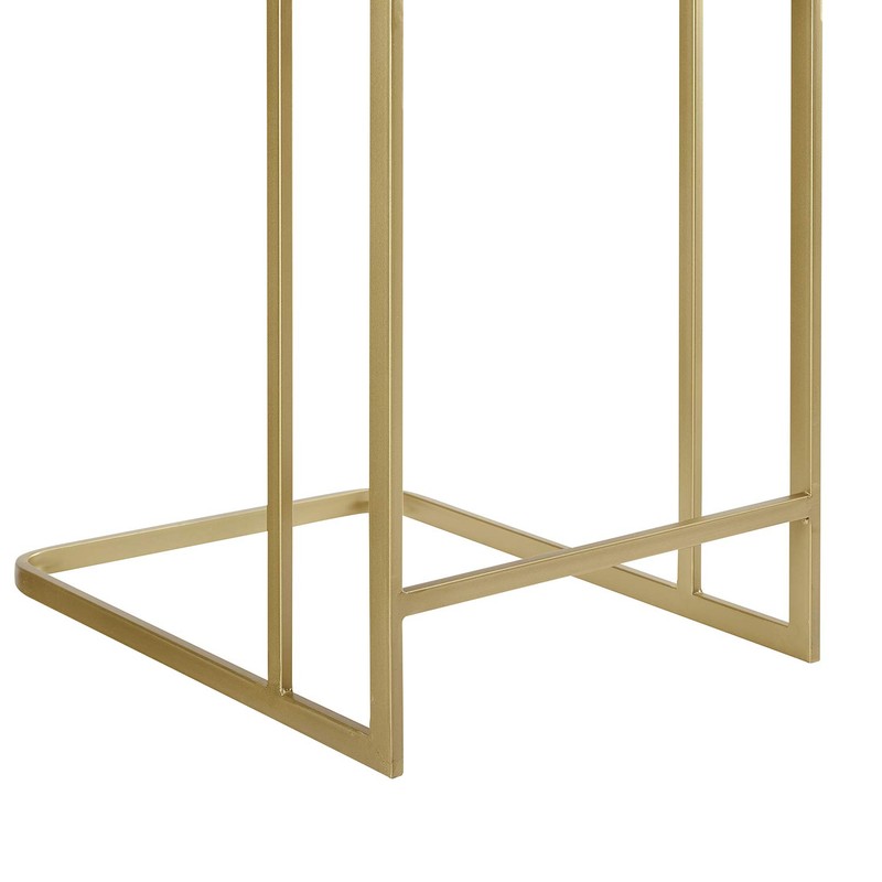 SEI Furniture Fallon Marble C table, Gold