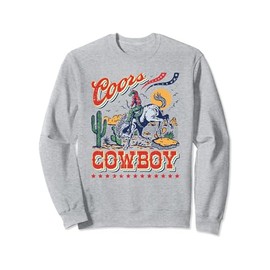 Vintage Cowhide Riding Coors Cowboys Western Country Sweatshirt
